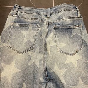Stretch star print jeans